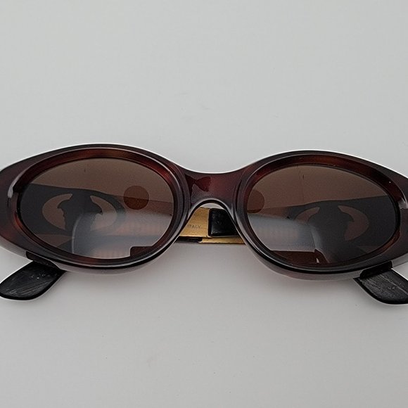 Versace Mod. 494/A Col. 900 Tortoise Gold Medusa Frame Brown Lens Sunglasses